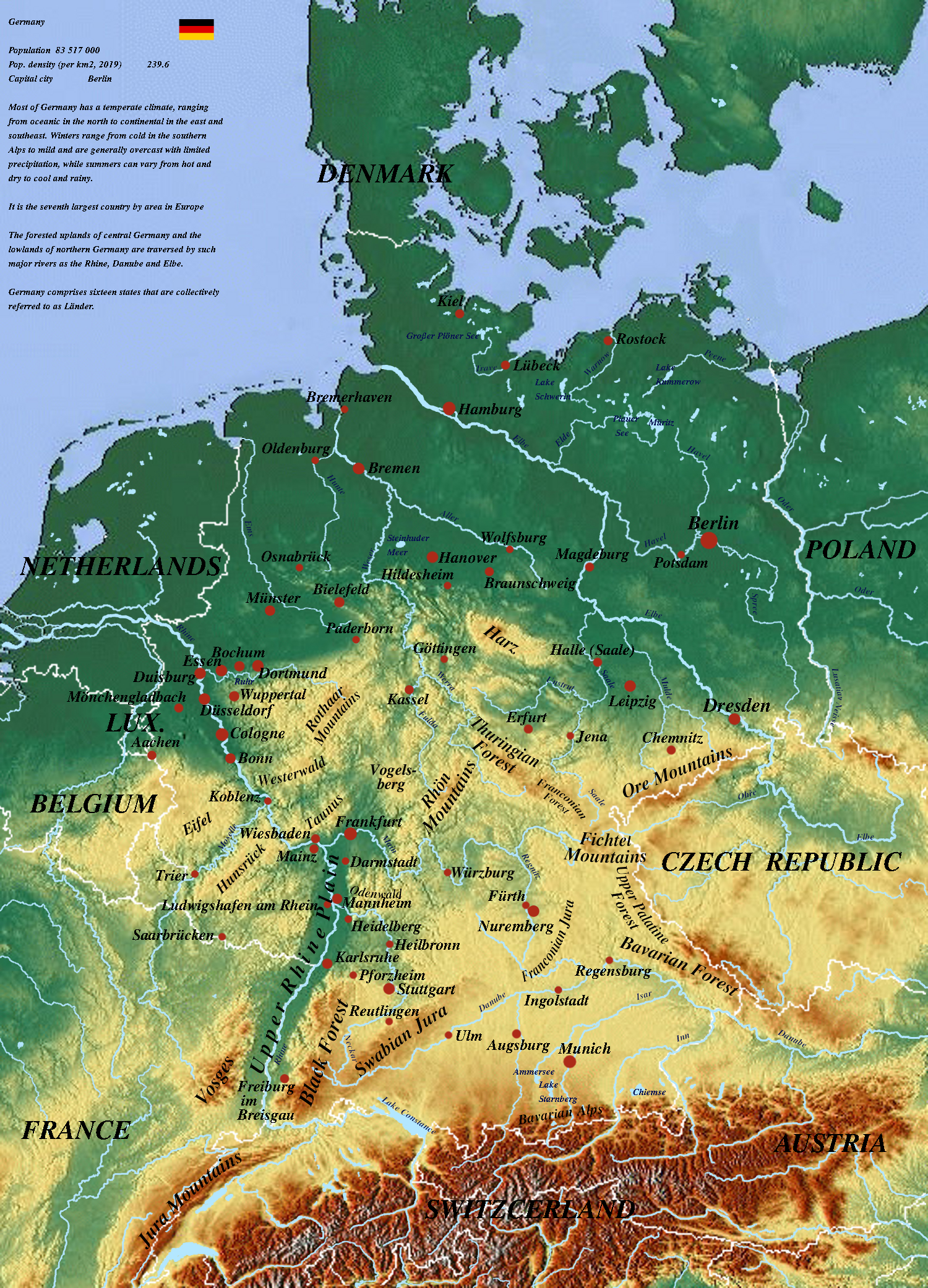 belgium physical map